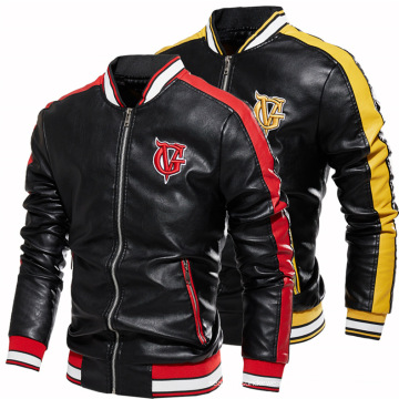 Veste de motard en similicuir pour hommes sur mesure pour hommes